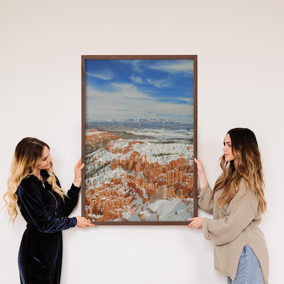 Bryce Canyon Snow Photograph, Utah Nature Art Print