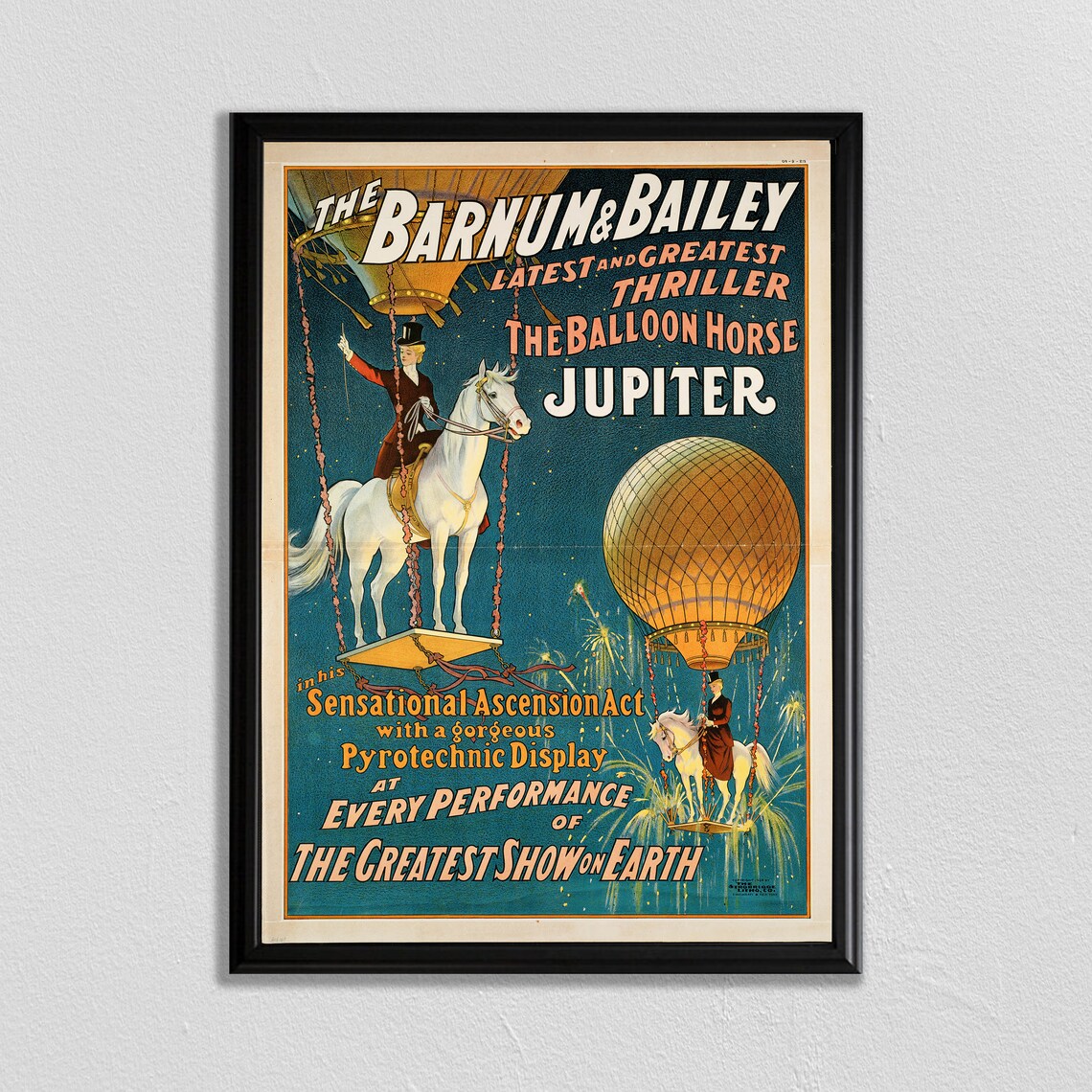 Vintage Circus Animal Nursery Poster Art