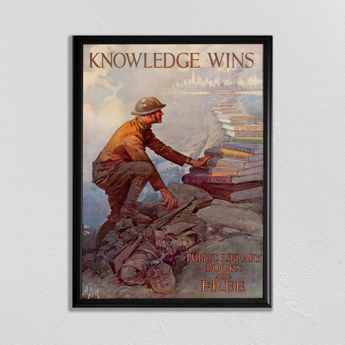 Book Poster Quote Print, Vintage Literature Poster