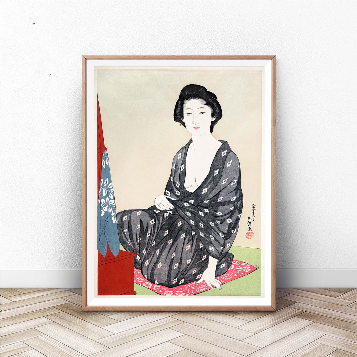 Japanese Vintage Woodblock Print Japanese Print Japan Wall Art Japanese Art Japanese Art Japanese Poster Yokugo No Onna By Goy Hashiguchi
