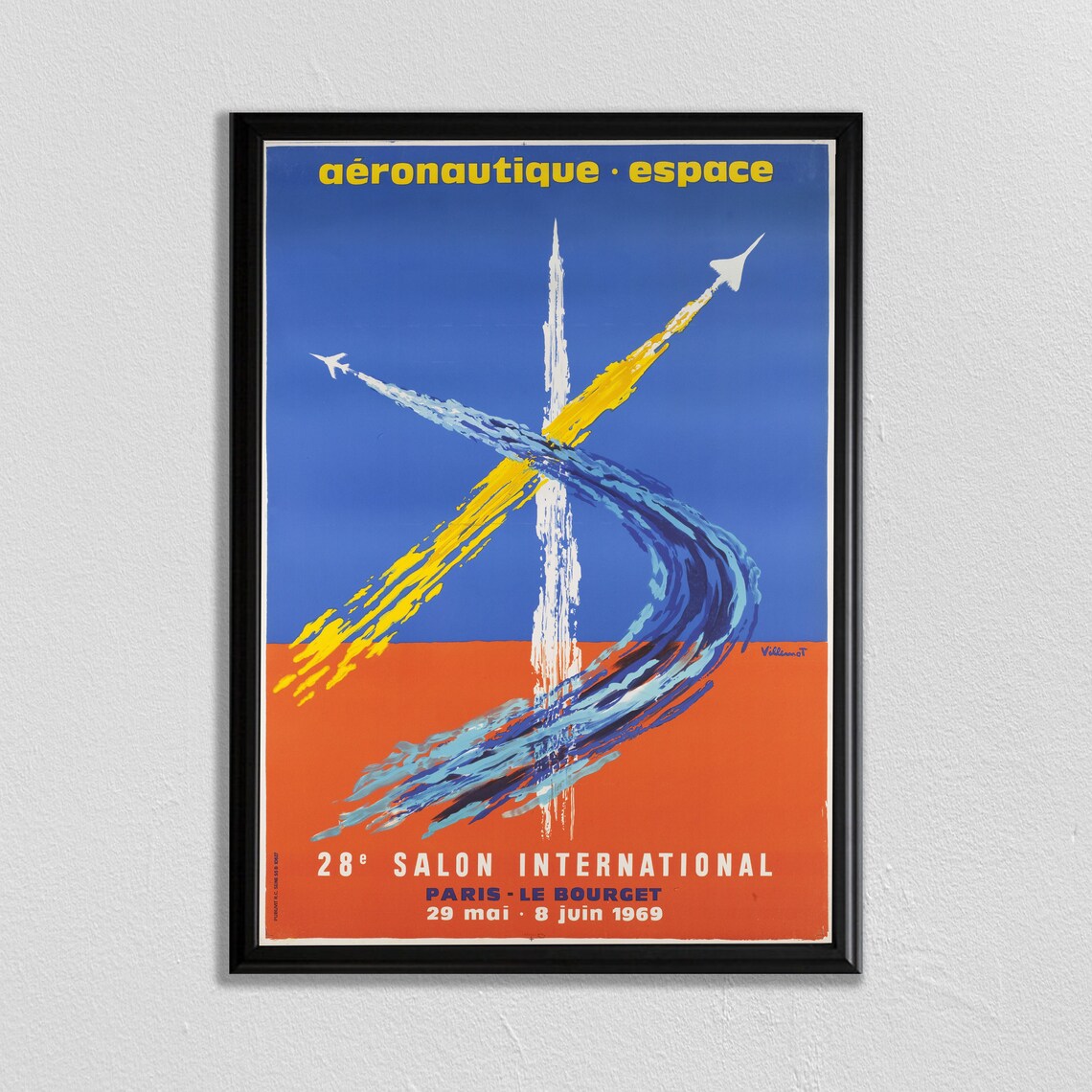 Vintage Rocketship Space Travel Travel Poster
