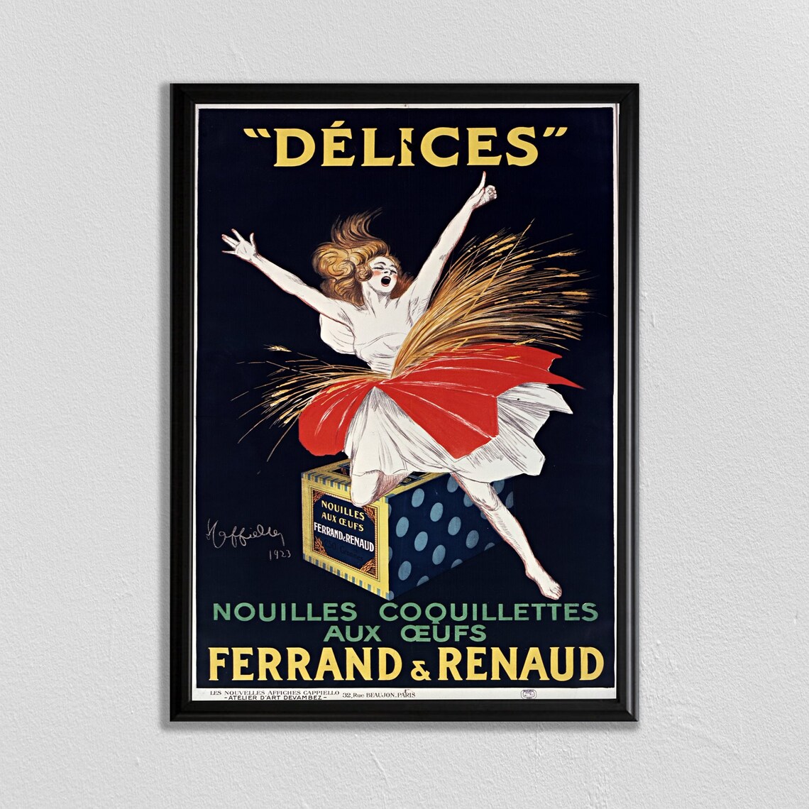 Leonetto Cappiello Paris Delice Vintage Poster, Art Print