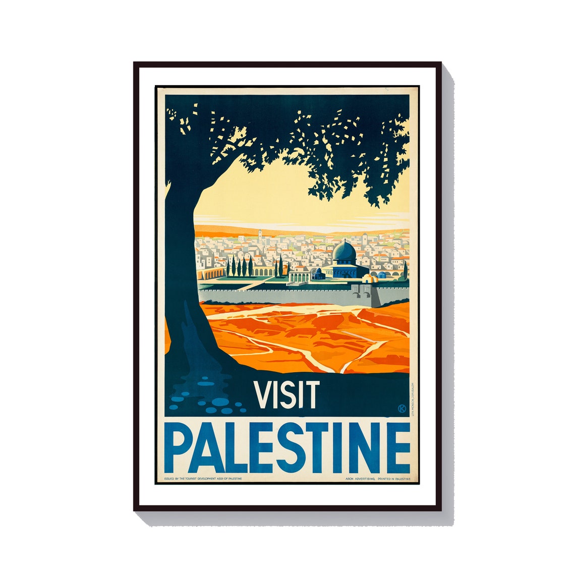 Palestine Poster Poster Of Palestine Vintage Travel Poster Vintage Advertisement Tourism Poster Art Poster Print