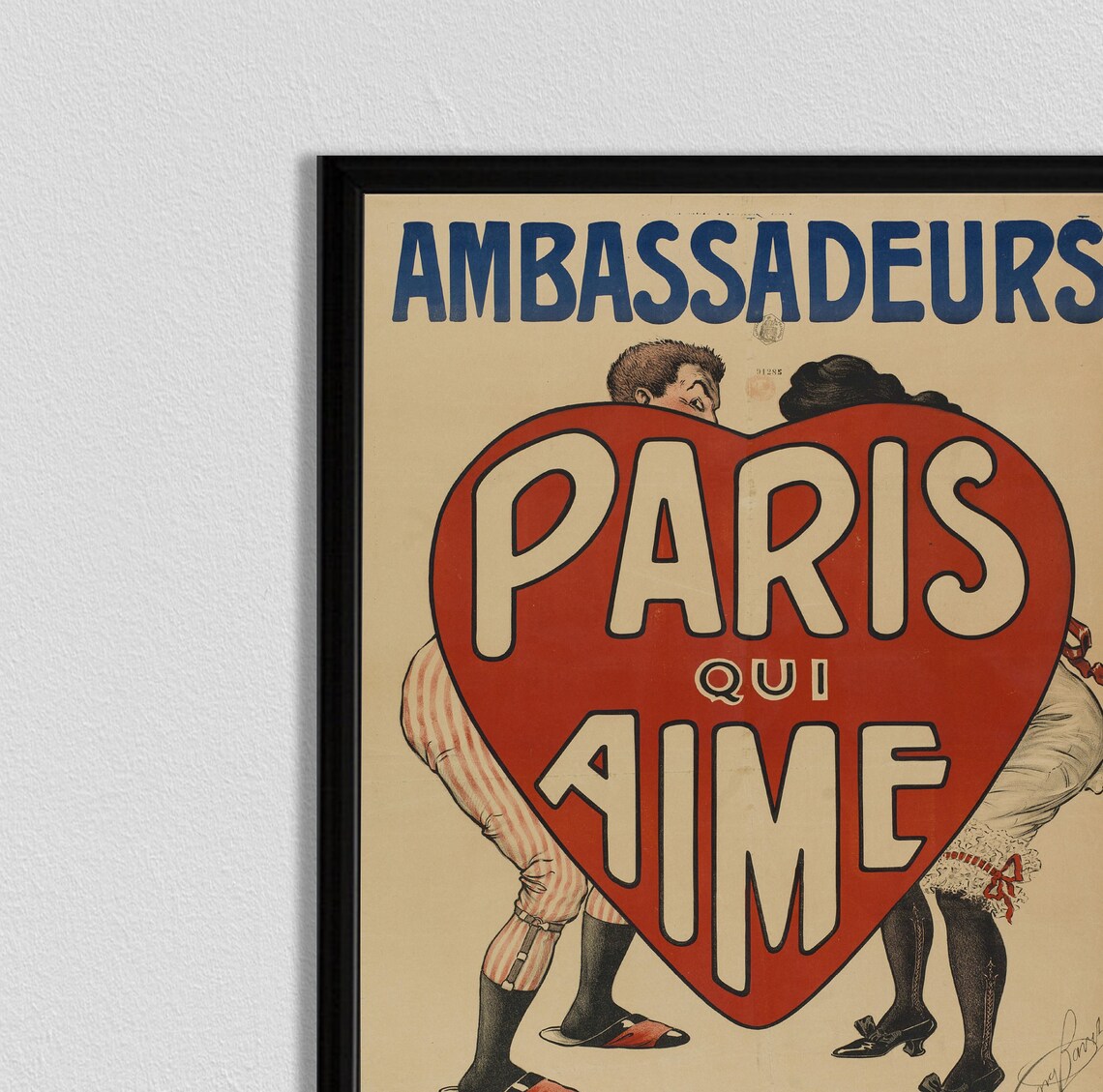 Paris Skyline Travel Poster, Eiffel Tower Cityscape - Image 2