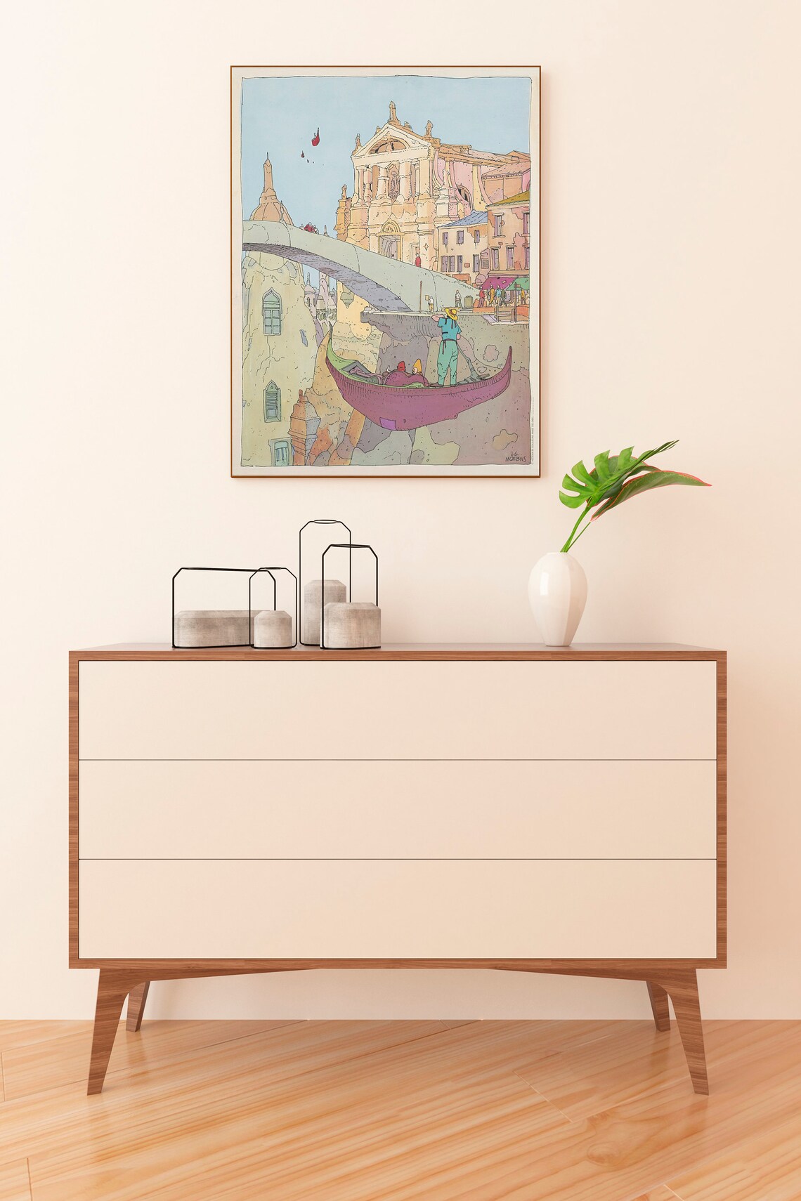 Venice Italy Psychedelic Travel Poster, Hippy Art - Image 2