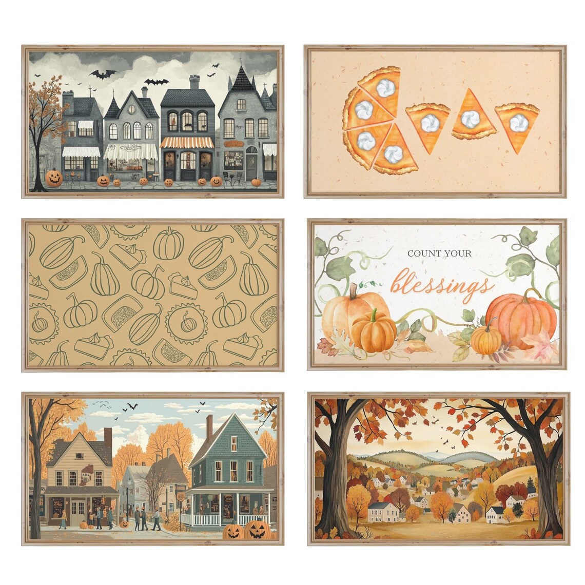 Autumn Frame TV Art Bundle 30 Fall Halloween Thanksgiving Designs Poster - Image 3