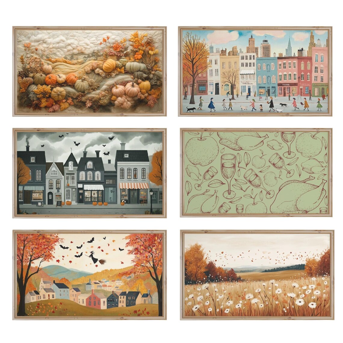 Autumn Frame TV Art Bundle 30 Fall Halloween Thanksgiving Designs Poster - Image 6