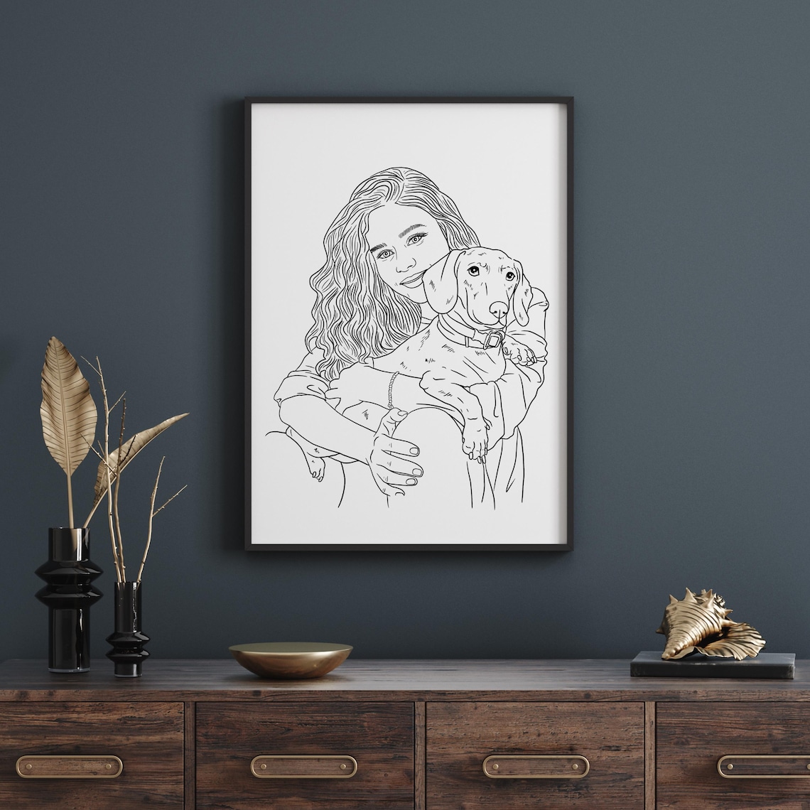 Custom Line Drawing Family Portrait, Art Print - Image 4