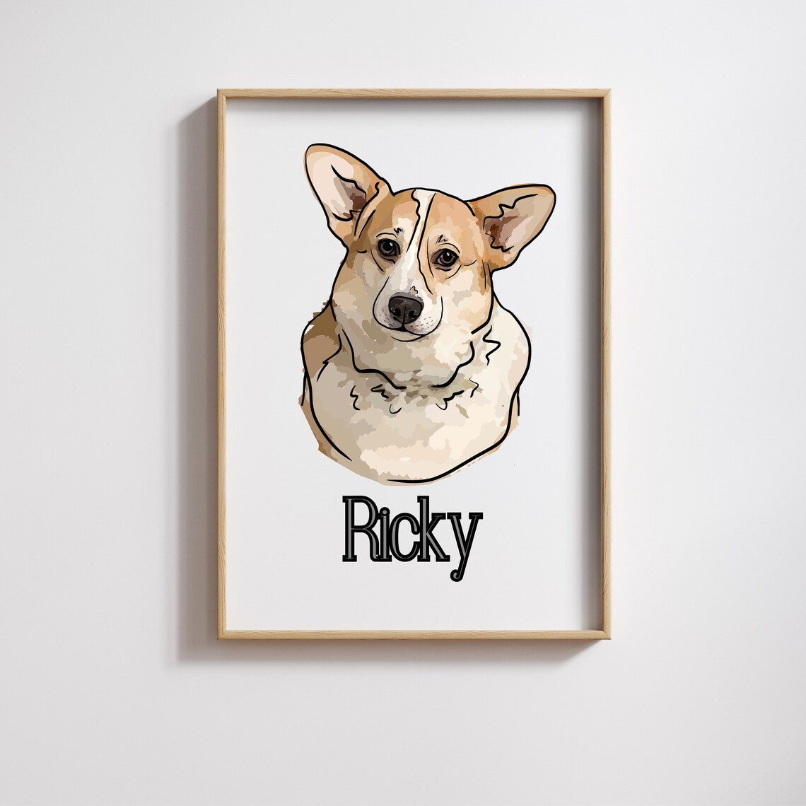Pet Portrait By Photo, Pet Bereavement Gift