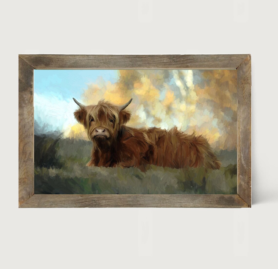 Highland Cow Art Print, Rustic Farmhouse Decor - Image 3