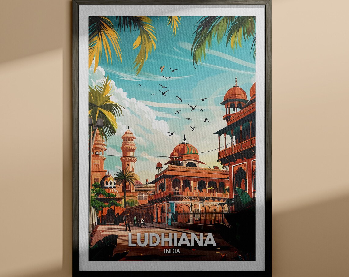 Ludhiana Print Ludhiana Travel Poster India Wall Art Print India Home Decor Travel Wall Art Decor Unique City Poster