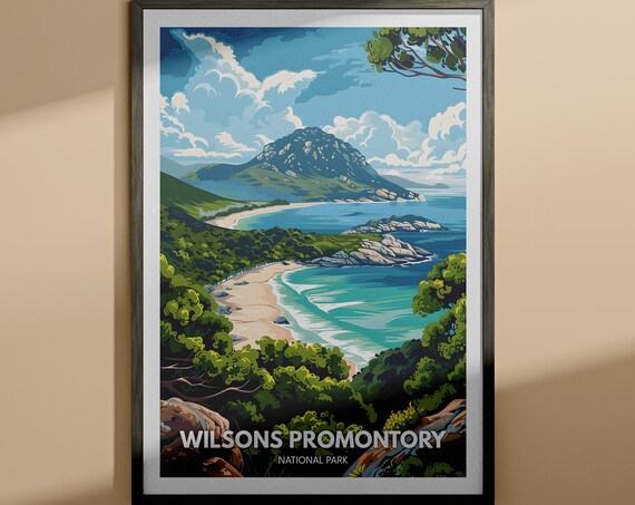 Wilsons Promontory National Park Victoria Australia Coast Travel Poster