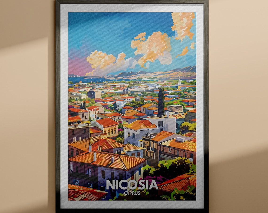 Nicosia Art Print Nicosia Travel Poster Cyprus Wall Art Print Cyprus Home Decor Travel Wall Art Decor Unique City Poster