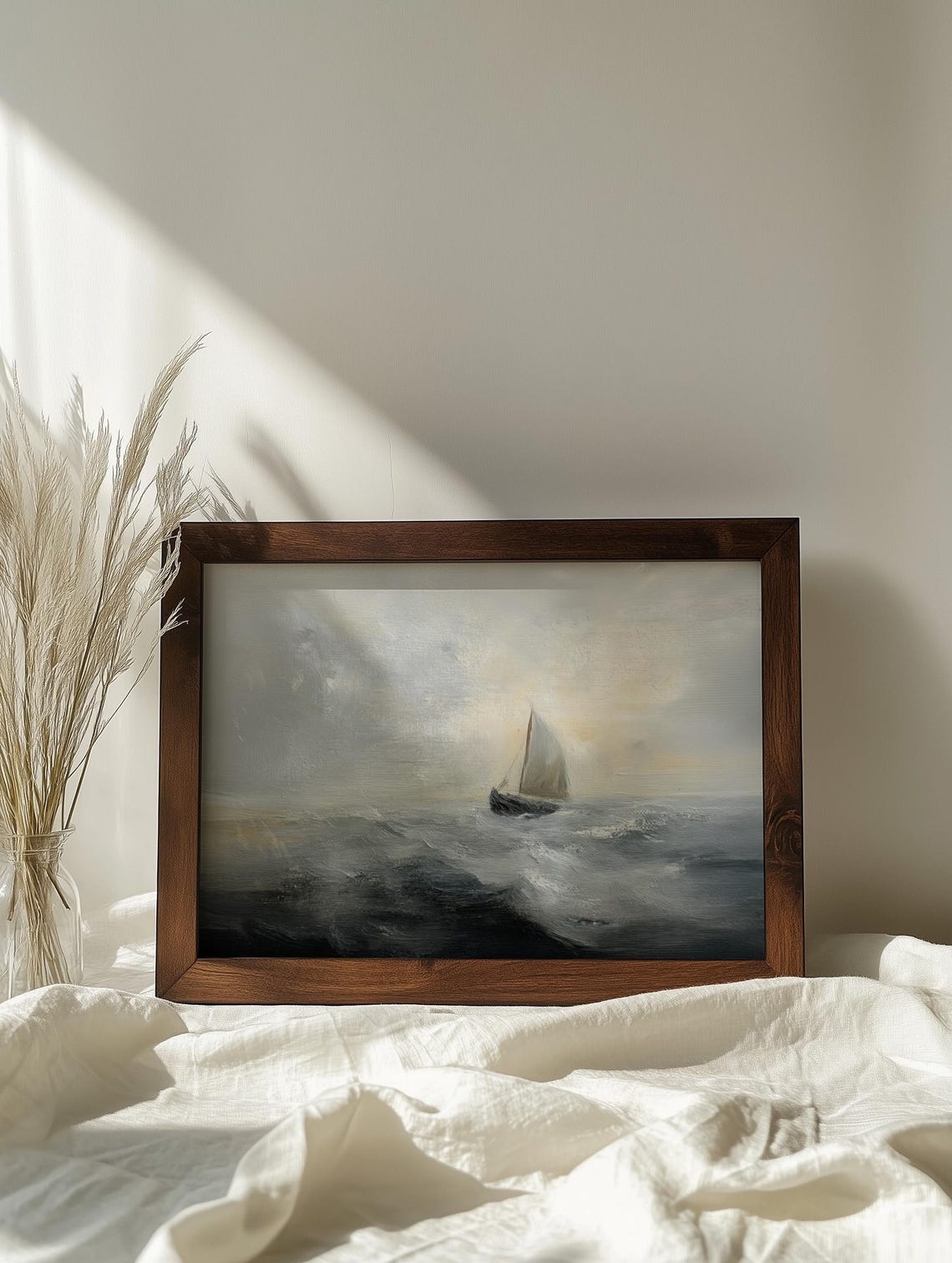 Rustic Ocean Painting Vintage Moody Wall Art Art Regarts - Image 8
