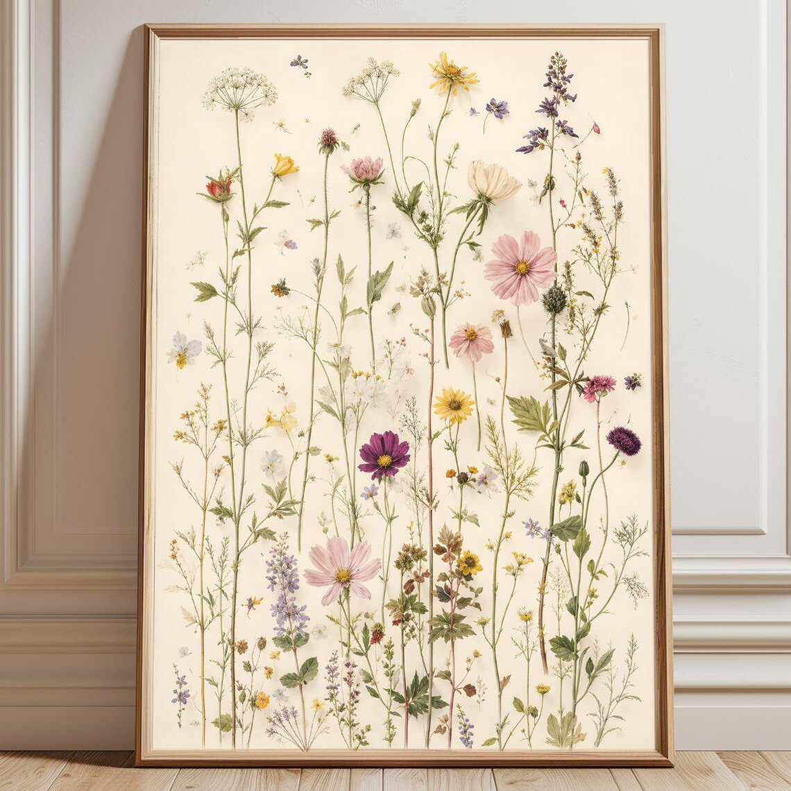 Wildflower Poster, Botanical Art Print