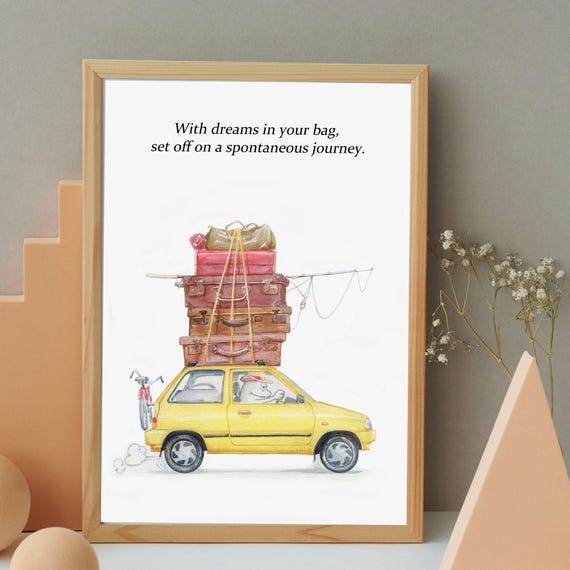 Travelmotivational Quote Wall Artdigital Poster Minimalist Hand Drawnfunnywarmhealinggift For Best Friend