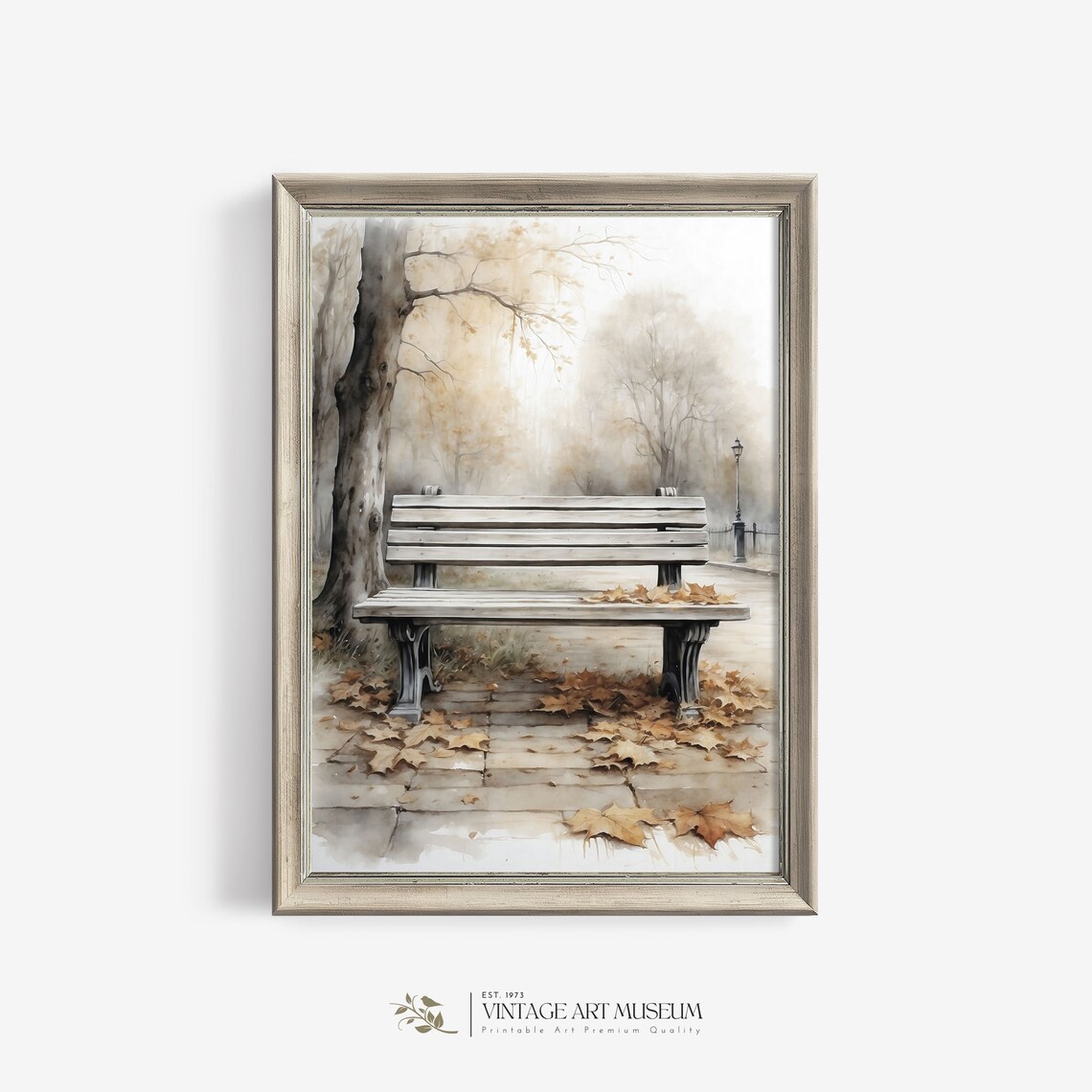 Autumn Leaves Countryside Art Print, Fall Decor