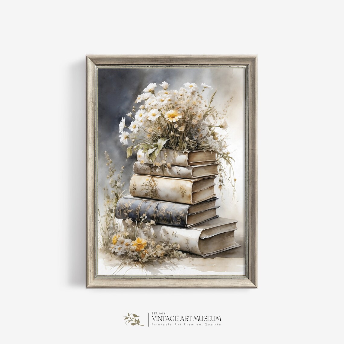 Vintage Spring Book Art With Wildflower Print - Image 3