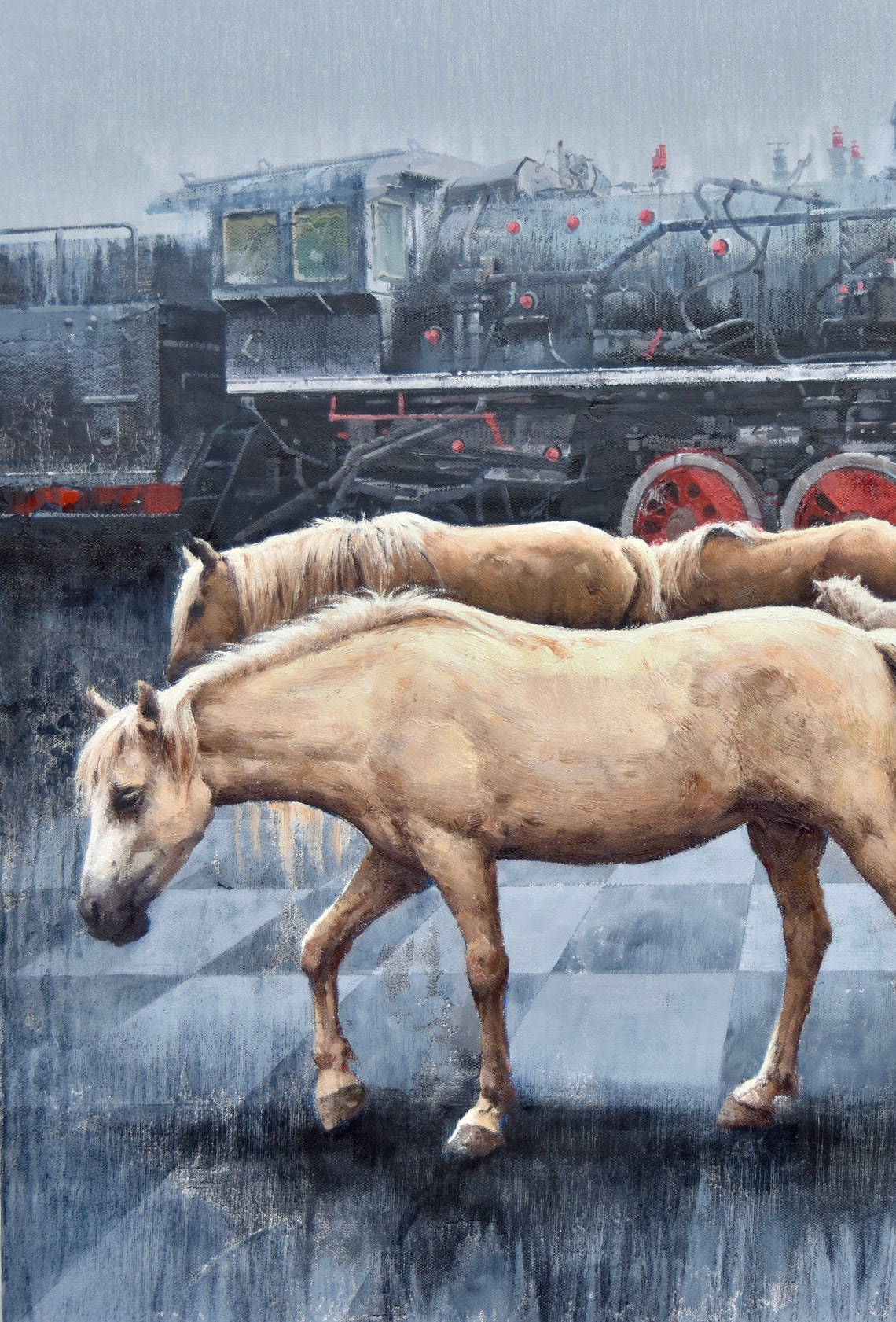 Oil Painting Original Contemporary Art Horse Painting Wall Art Oil On Horse Home Decoration Personality Gift - Image 5