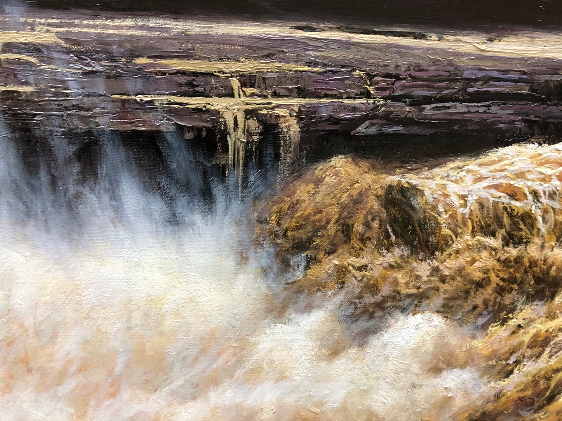 Yellow River Rapids Muddy Golden Waterfall Rushing Current Poster - Image 2