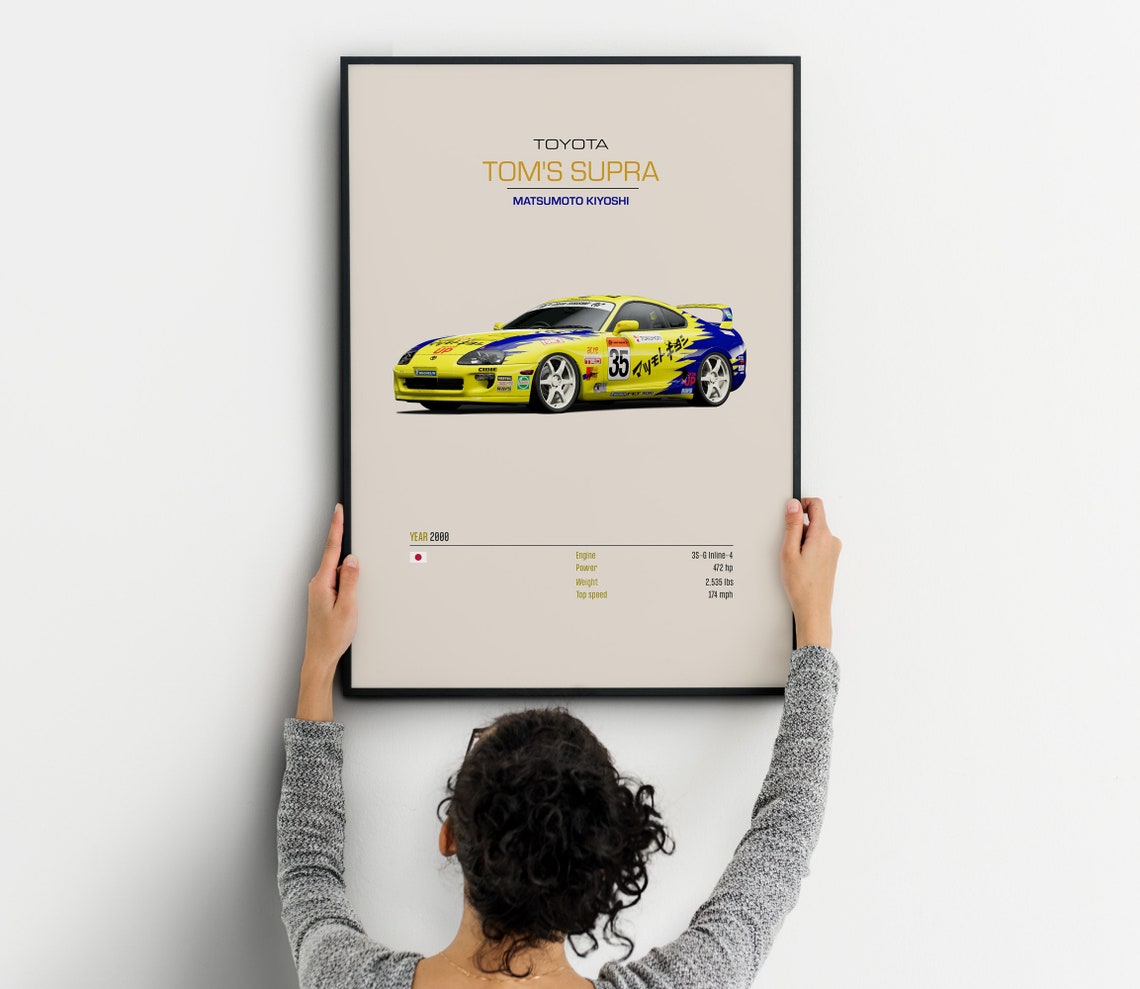 Toyota Tom's Supra 2000 Matsumoto Kiyoshi Race Car Spec Poster - Image 2