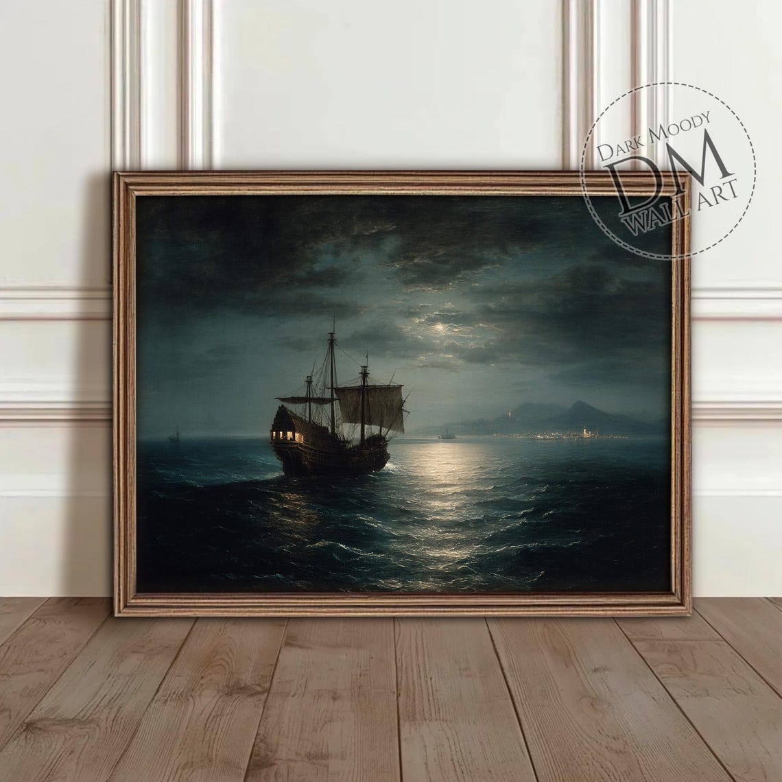 Ship Wall Art Dark Gothic Ocean Seascape Print