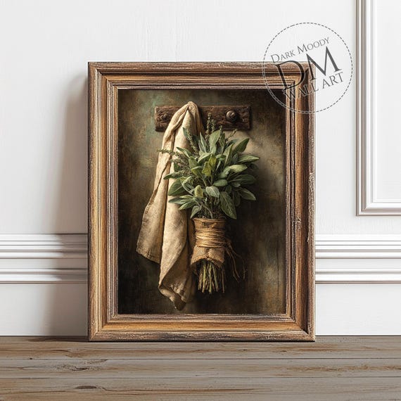 French Country Kitchen Herb Wall Art, Art Print