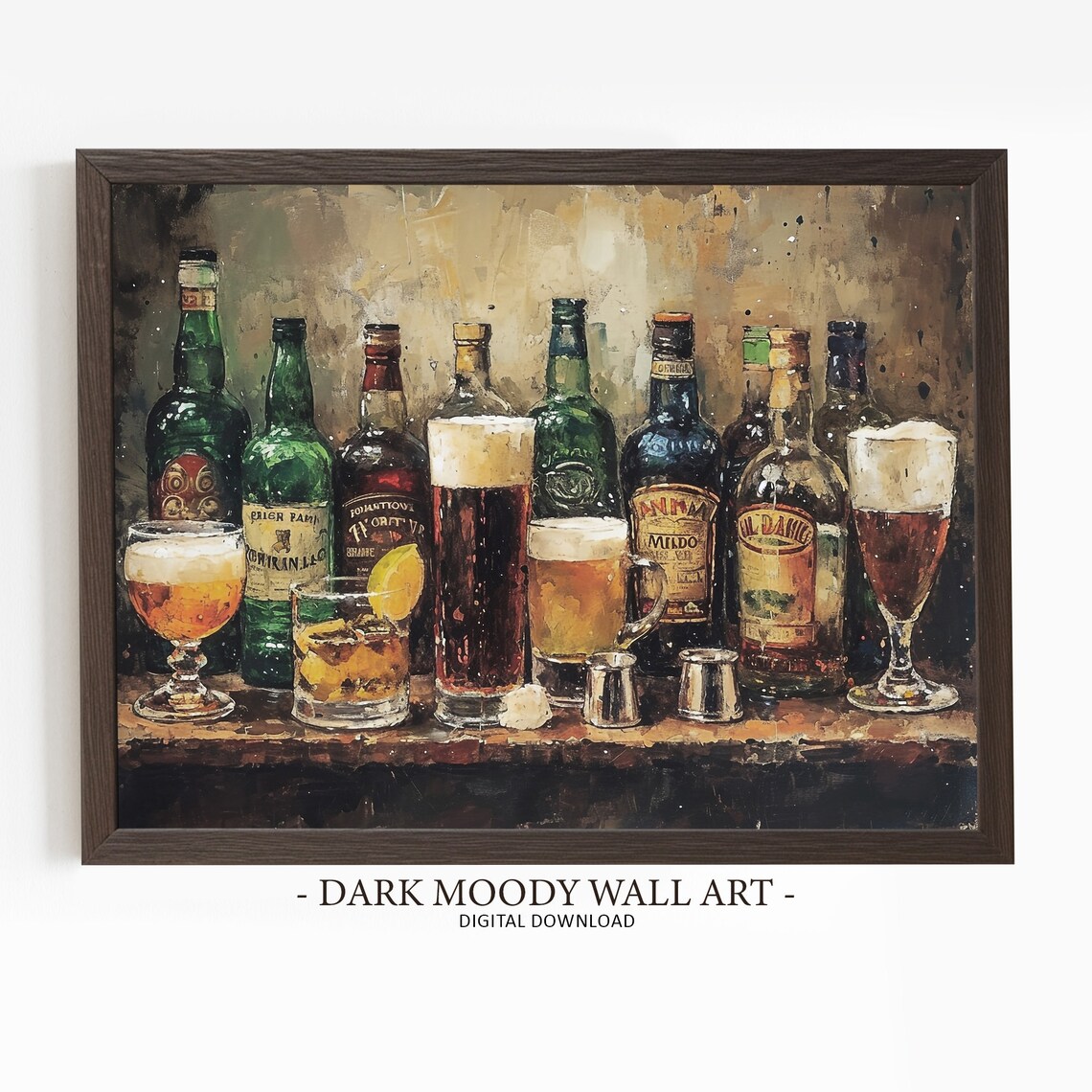 Dark Moody Irish Pub Art, St. Patricks Day Poster