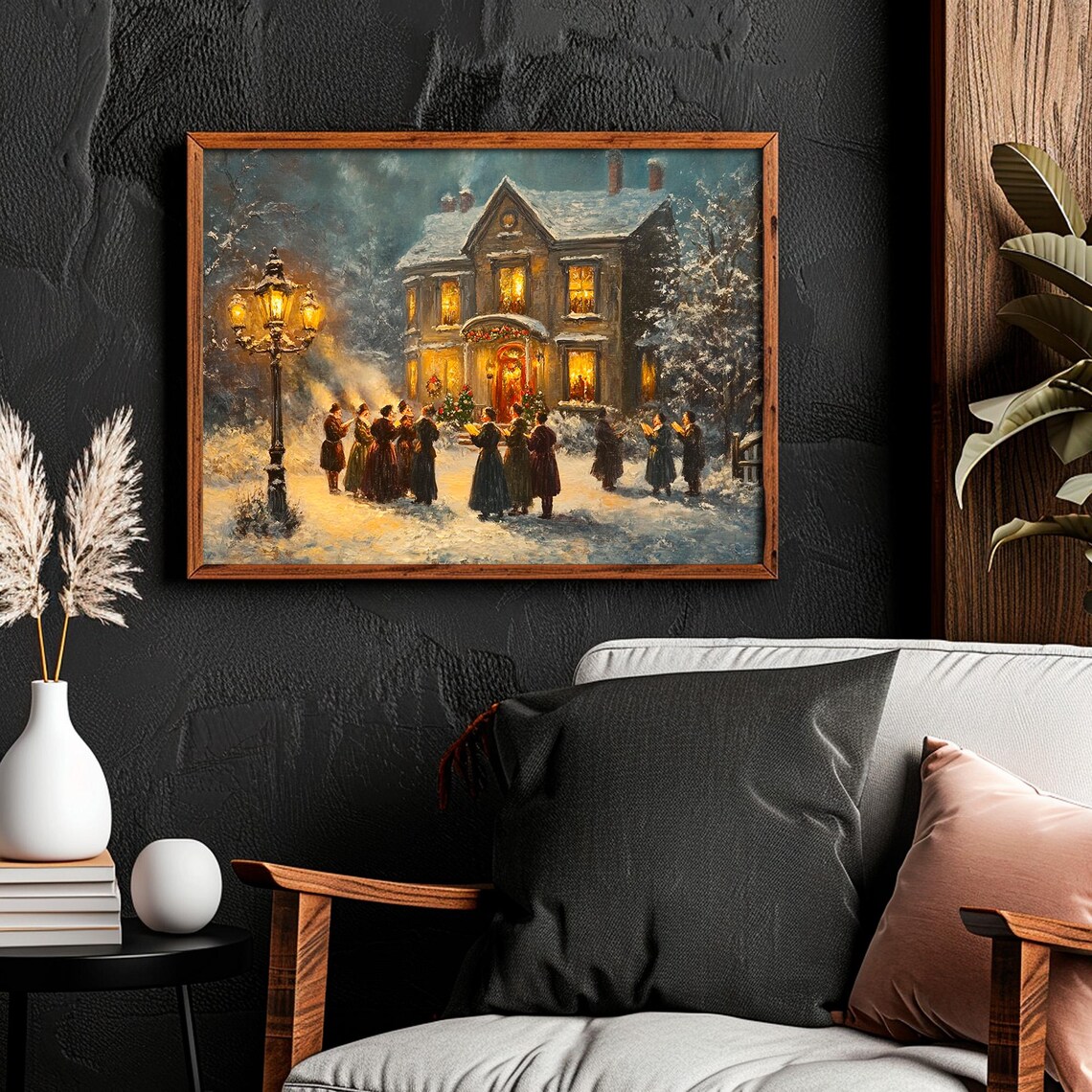 Christmas Carolers Victorian Winter Holiday Wall Art - Image 5