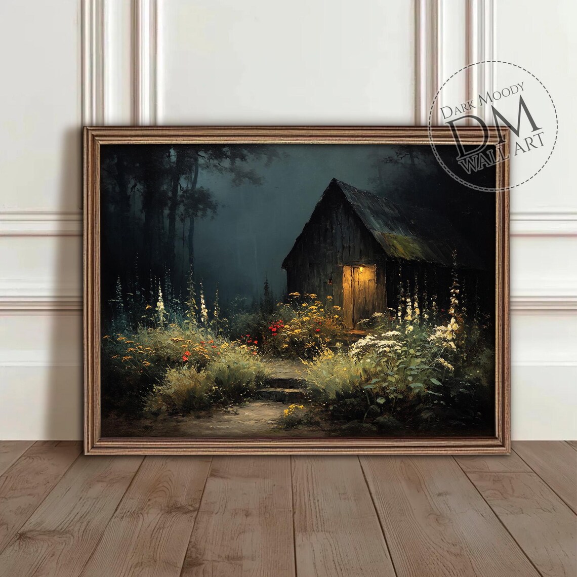 Haunted Cabin Wall Art, Witchy Gothic Rustic