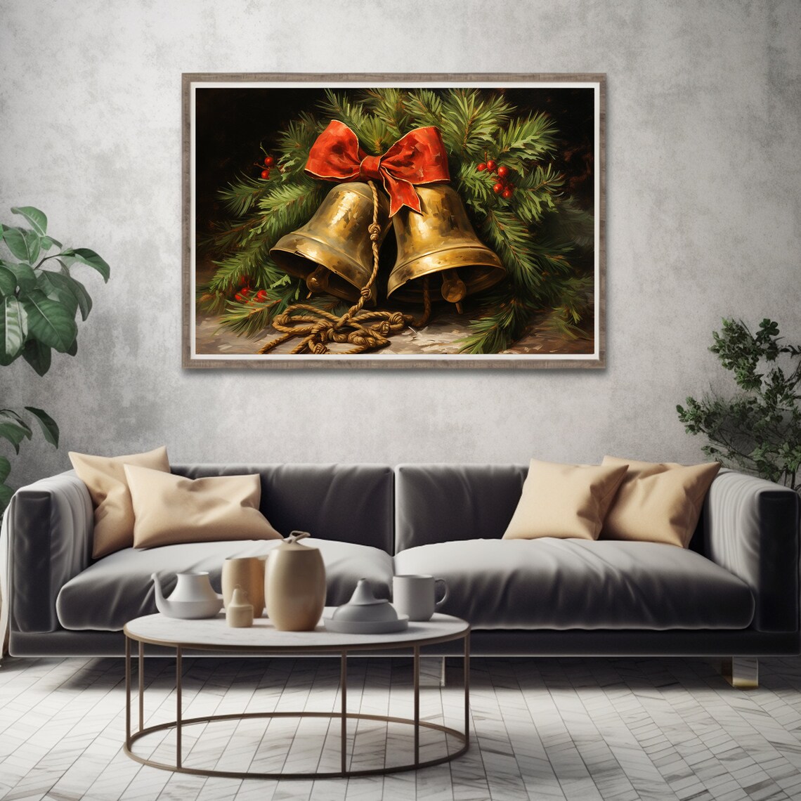 Rustic Christmas Jingle Bells, Vintage Holiday Art Print - Image 5