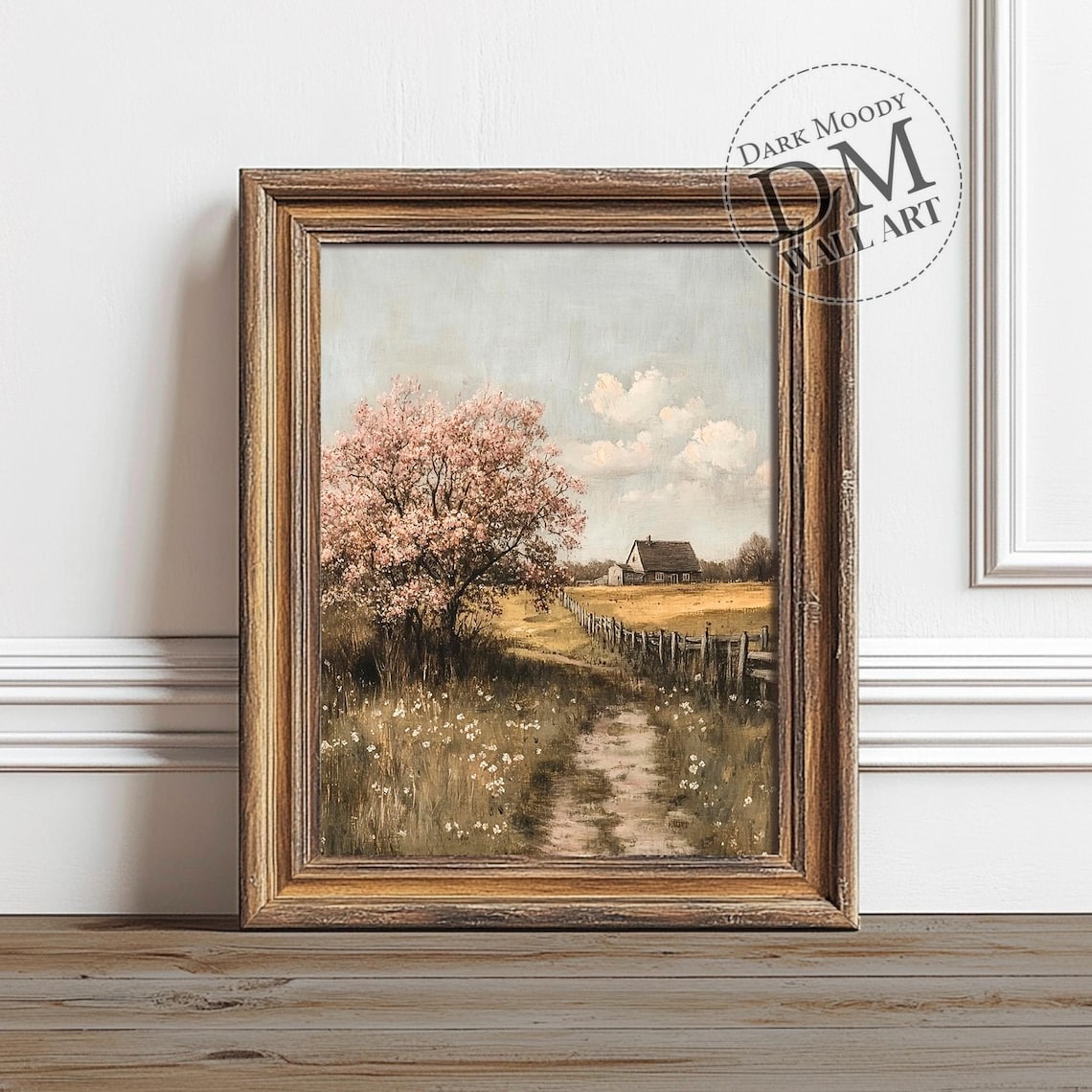 Spring Farmhouse Wall Art, Rustic Country Cottage