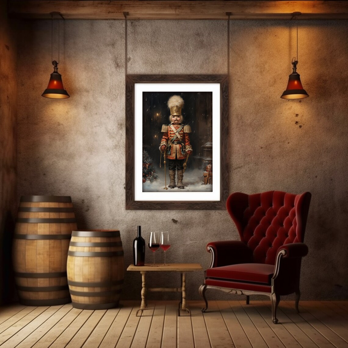 Nutcracker Painting, Vintage Christmas Decor - Image 4