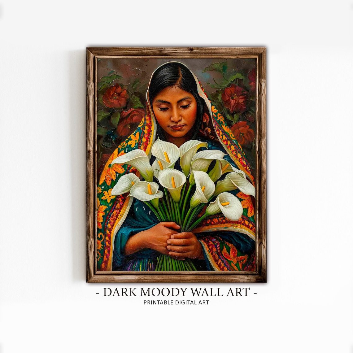 Mexican Calla Lily Art Print, Market Flower Vendor