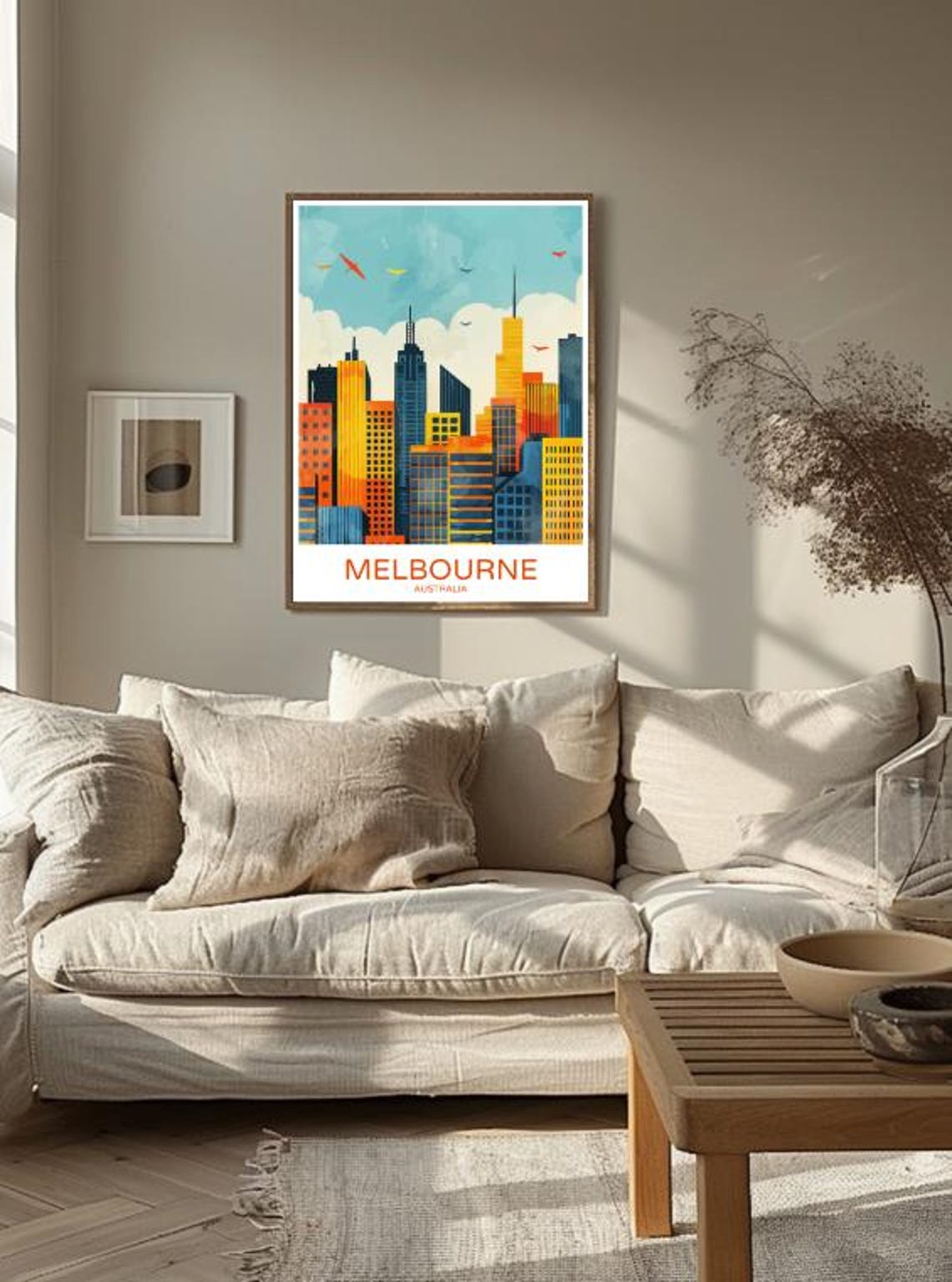 Melbourne Australia Skyline Cityscape Travel Poster Home Decor Gift - Image 3