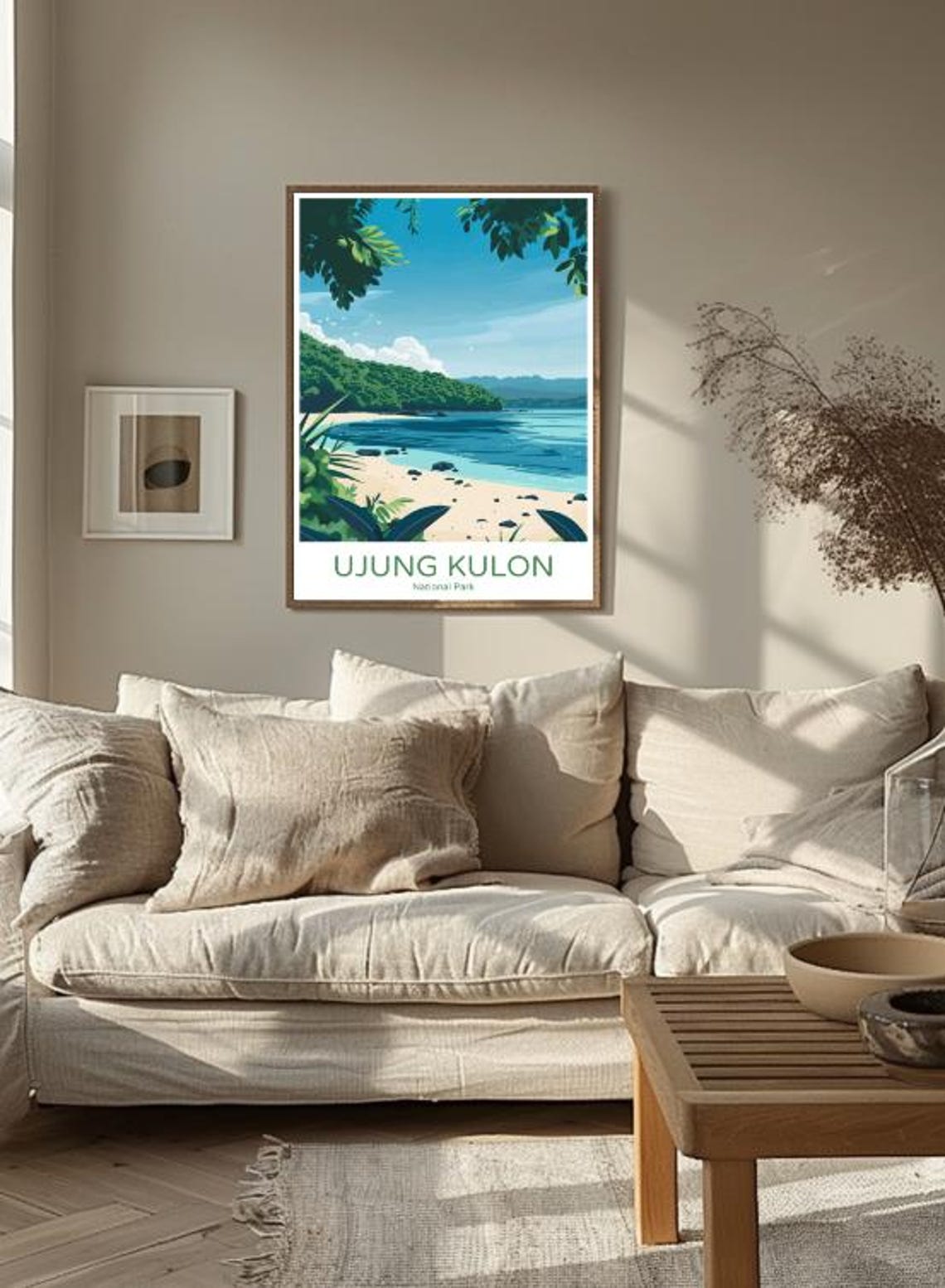Ujung Kulon National Park Tropical Jungle Beach Travel Poster - Image 3