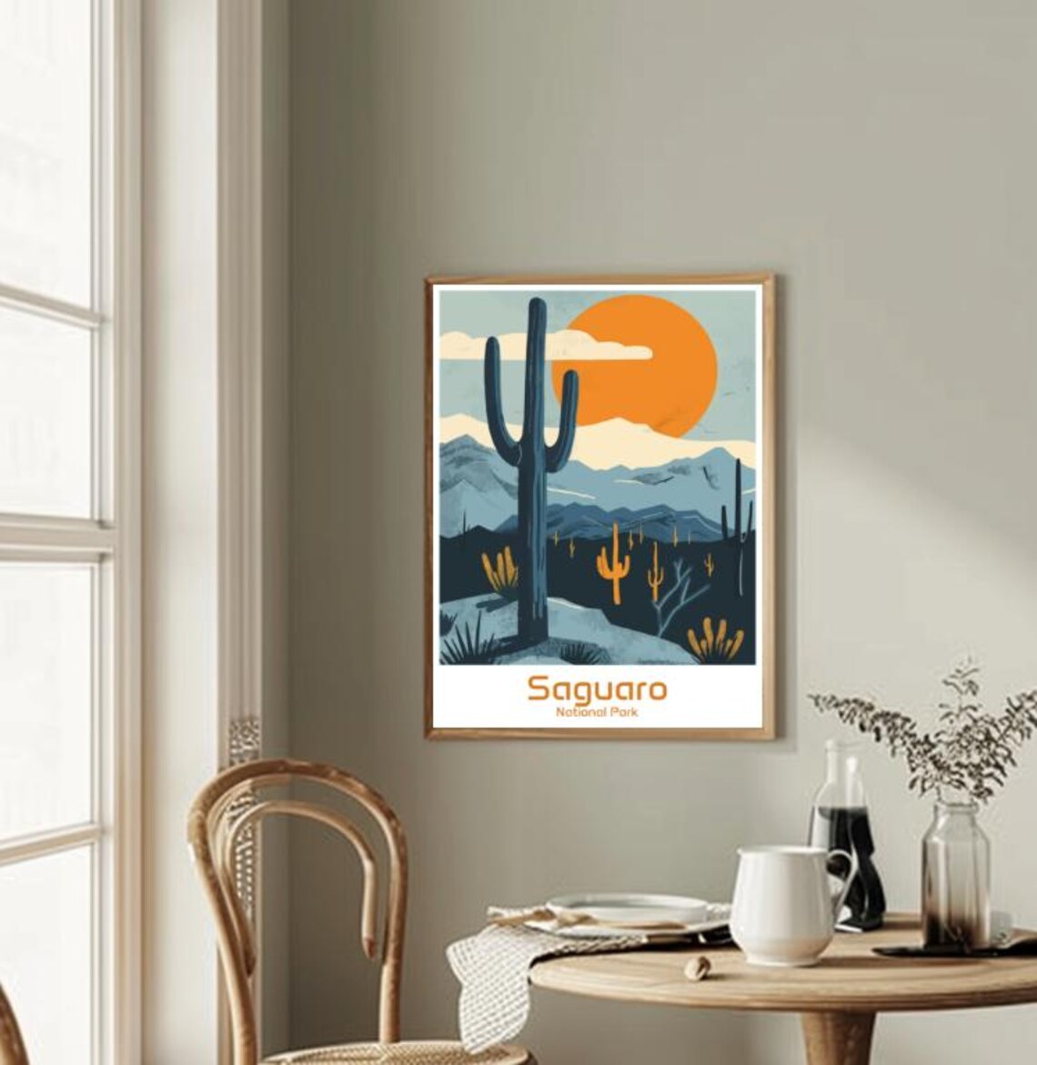 Saguaro National Park Travel Posterarizona Desert Wall Art Cactus Landscape Print Nature Decor Hiking Adventure Usa Travel Gift - Image 2