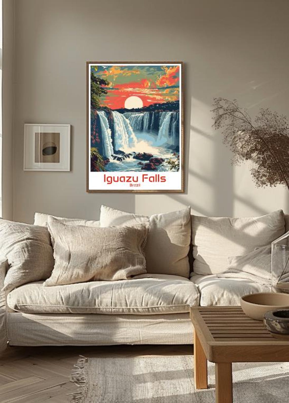 Iguazu Falls Brazil Waterfall Sunset Jungle Landscape Travel Poster - Image 3