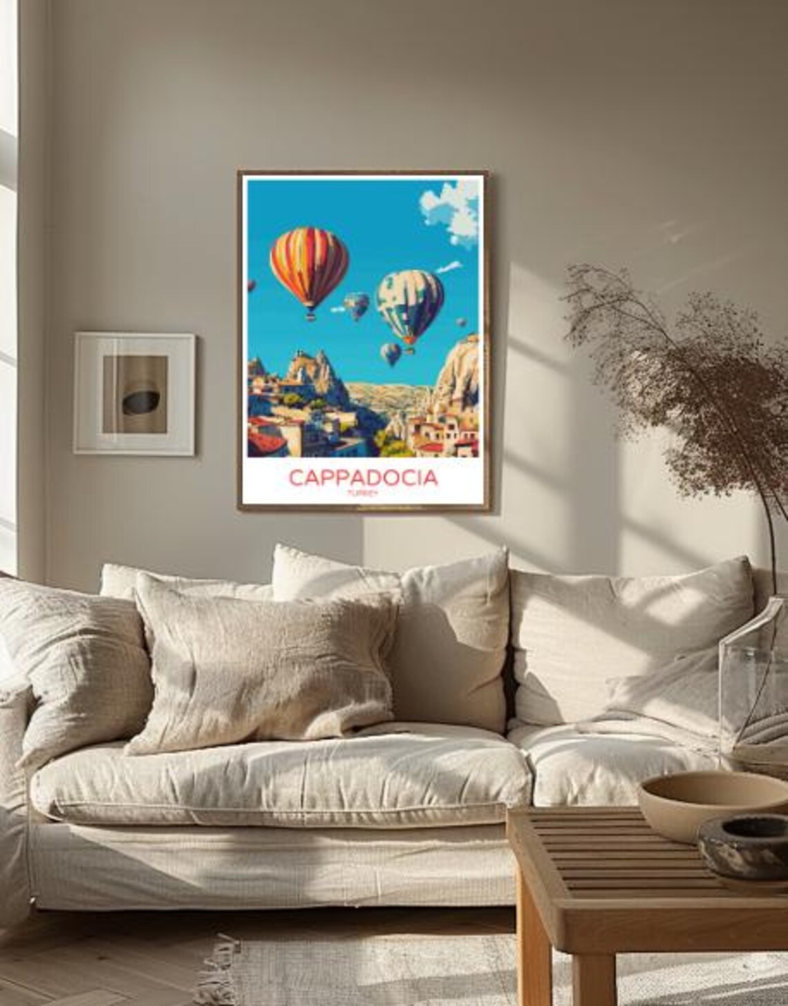 Cappadocia Turkey Hot Air Balloons Fairy Chimneys Travel Poster - Image 2