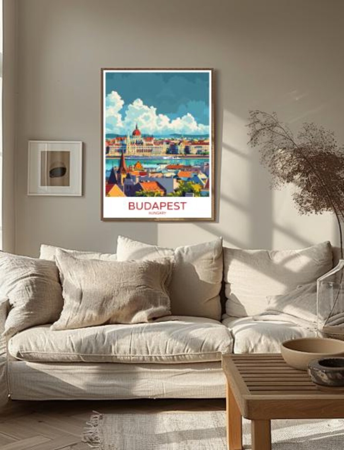 Budapest Skyline Travel Poster Modern Cityscape Wall Art Hungary Travel Print Parliament Building Art European City Decor - Image 2