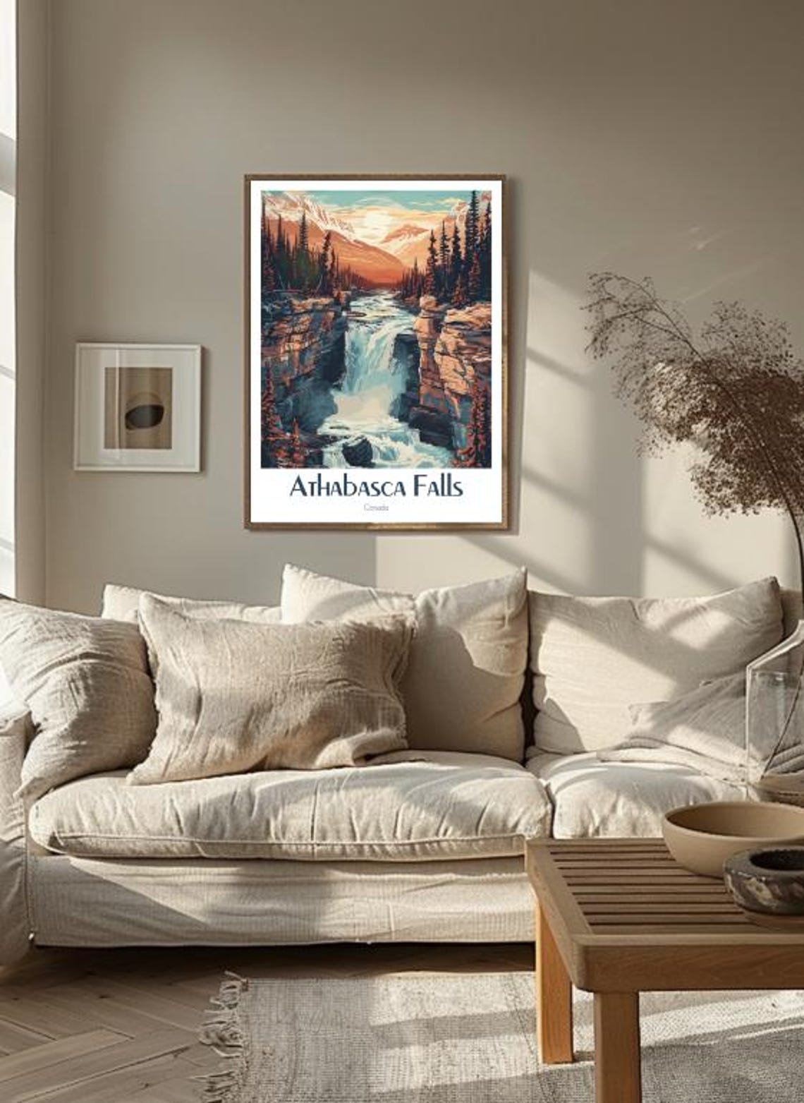 Athabasca Falls Thundering Through a Rugged Rocky Canyon Poster - Image 3