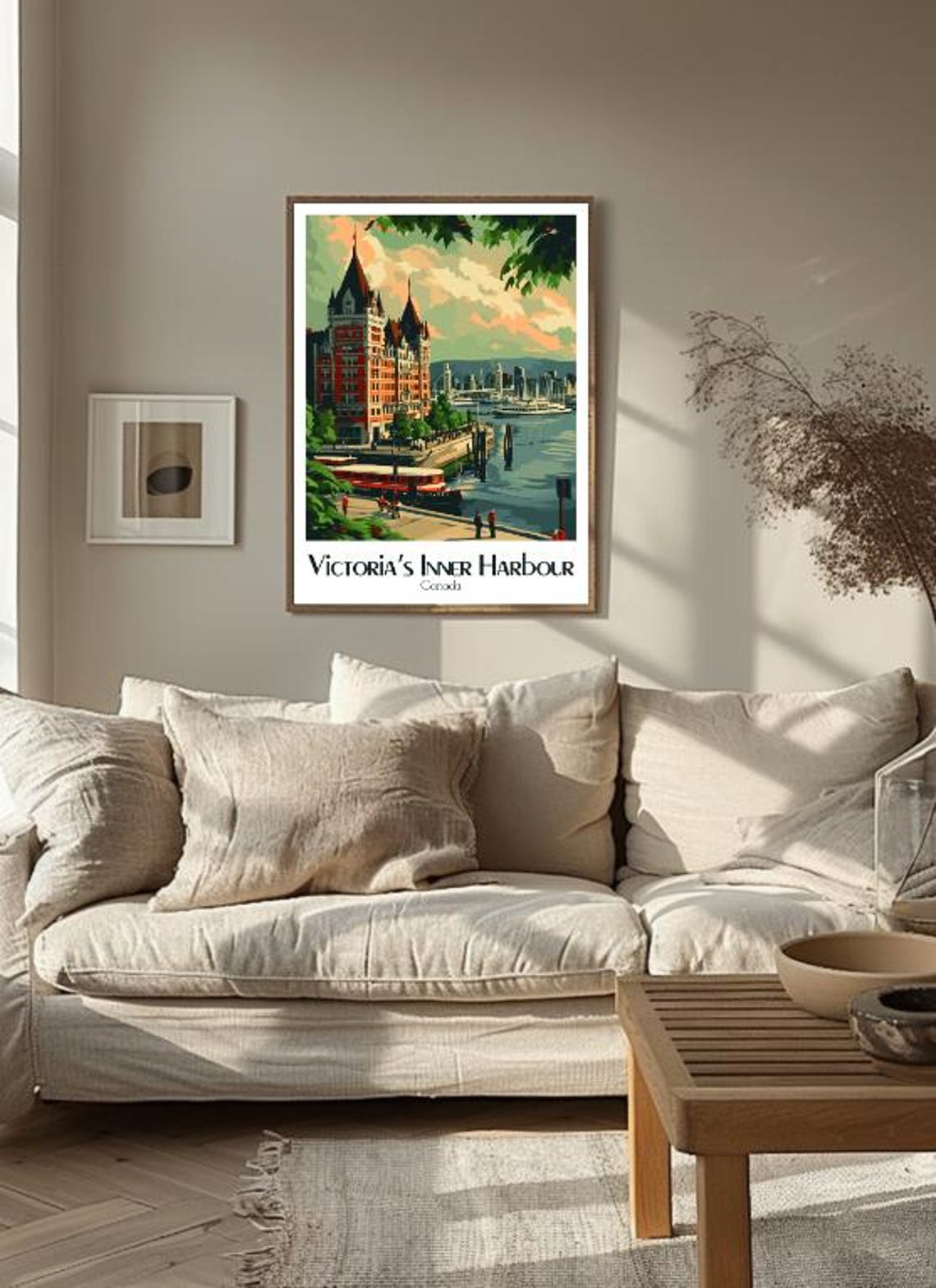 Victoria Inner Harbour with the Historic Empress Hotel Poster - Image 3