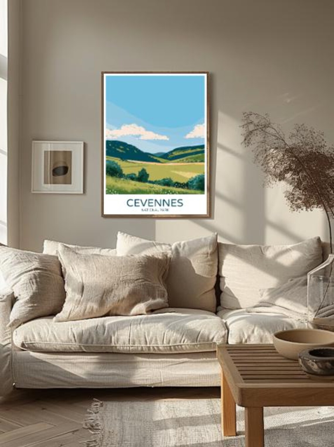 Cevennes National Park Green Meadow Hills Vintage Travel Poster - Image 2