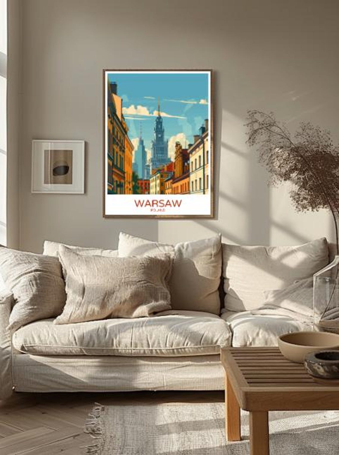 Warsaw Skyline Travel Poster Stunning Cityscape Wall Art Of Polands Capital Urban Decor European Artwork Travel Gift Wall Print - Image 2