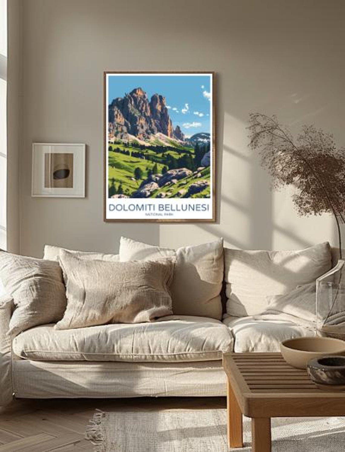 Dolomiti Bellunesi National Park Italy Dolomites Peak Vintage Poster - Image 2