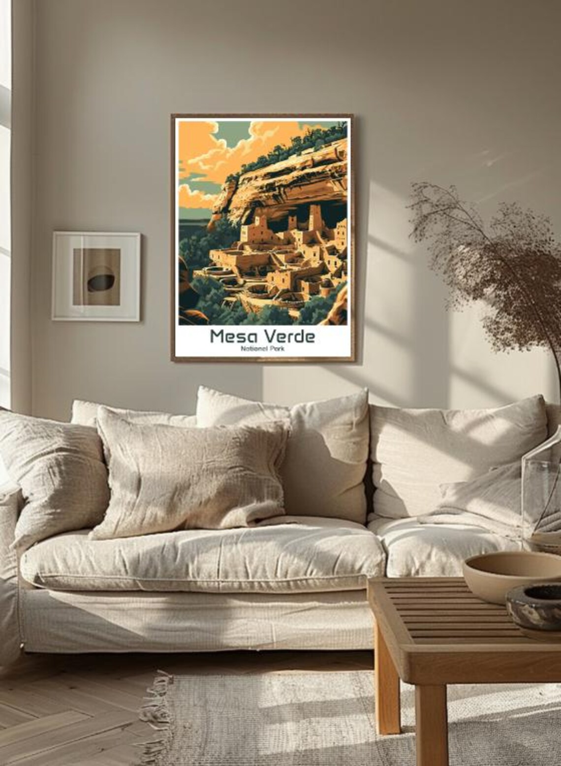 Mesa Verde National Park Travel Poster Ancient Cliff Dwellings Art Scene - Image 3