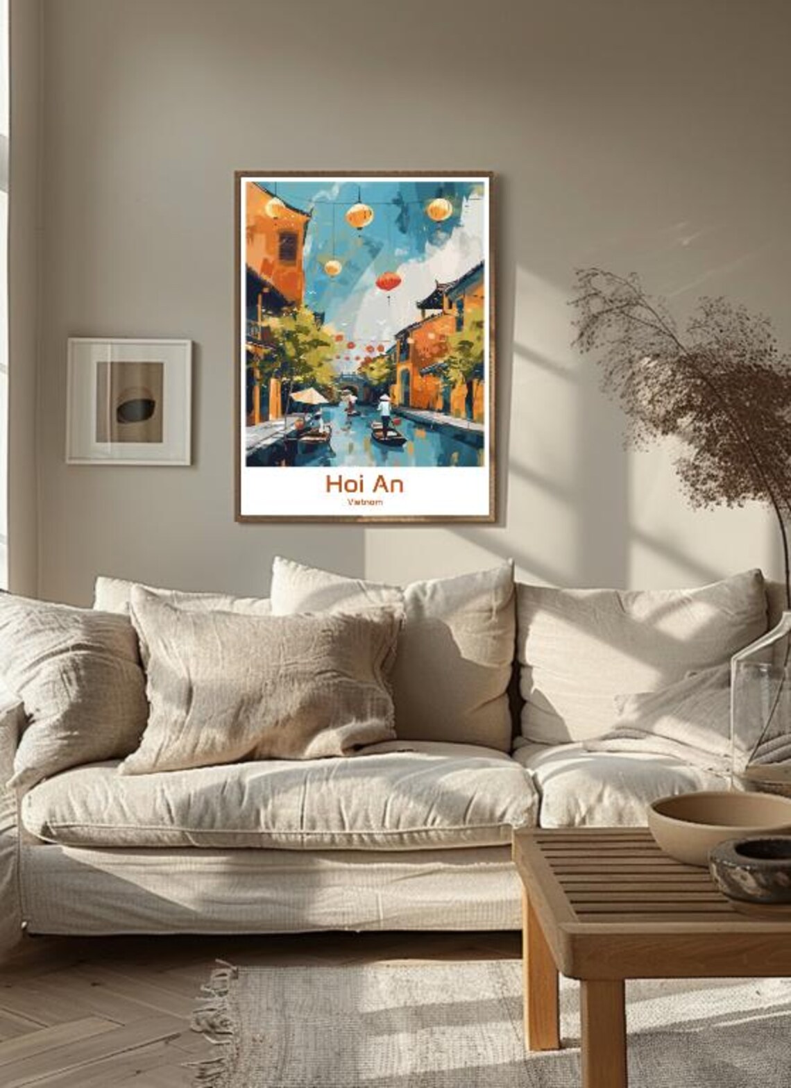 Hoi An Vietnam Lantern Street Canal Boats Ancient Town Poster - Image 3