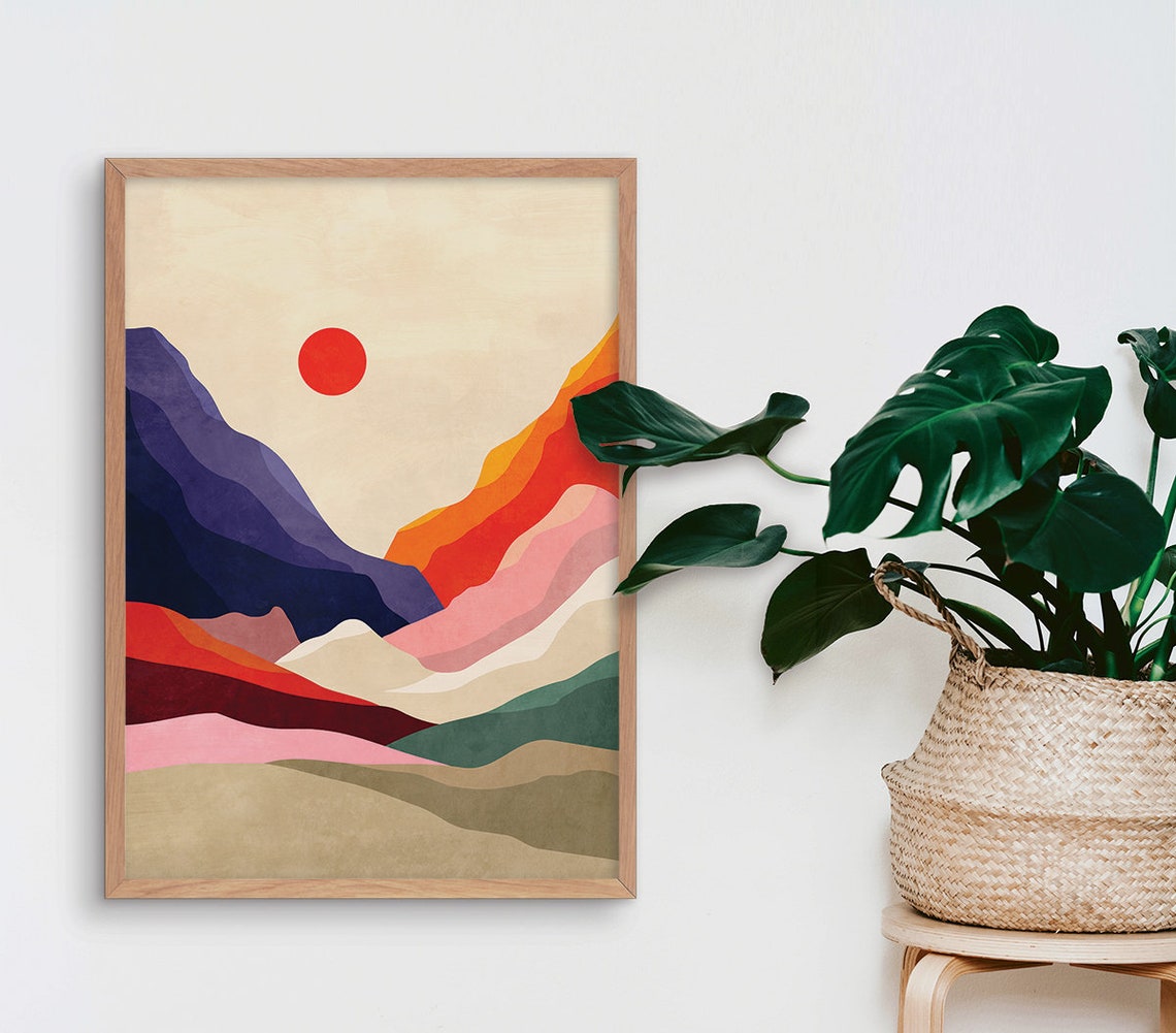 Warm Summer Landscape Art Print - Image 2