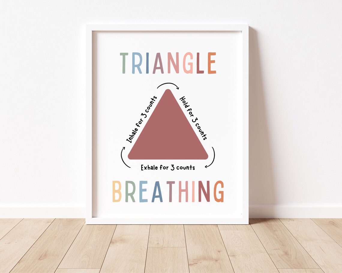 Triangle Breathing Art Print, Mindfulness Poster - Image 2