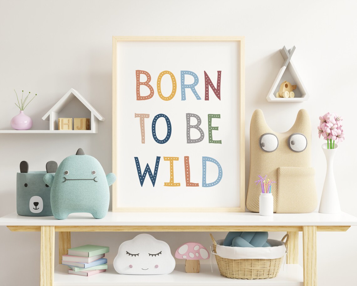 Born To Be Wild Safari Nursery Decor Poster - Image 3